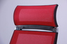 кресло Tesla сетка красная каркас чёрный